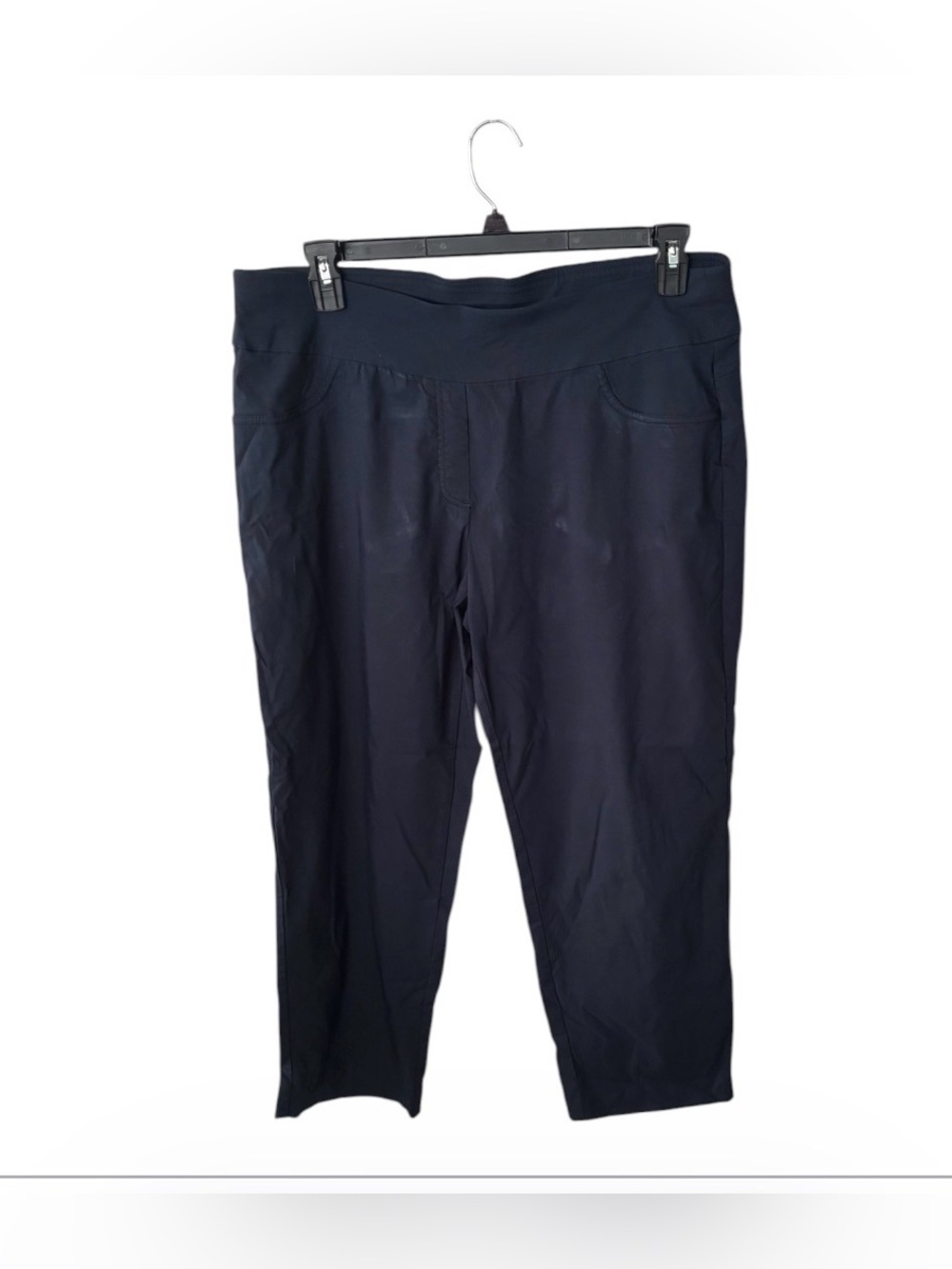 Ruby Rd. Dark Navy Cropped Pull-On Ankle Pants